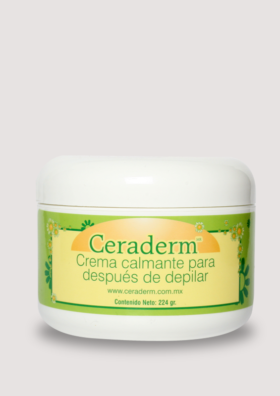 Crema calmante para después de depilar, Ceraderm 224 gr.
