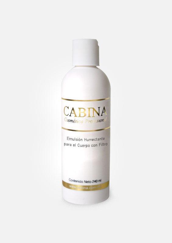 Emulsión humectante para el cuerpo, con filtro 240ml – Cabina