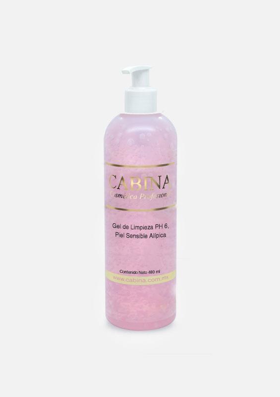 Gel de limpieza pH 6, piel sensible alípica 480 ml.