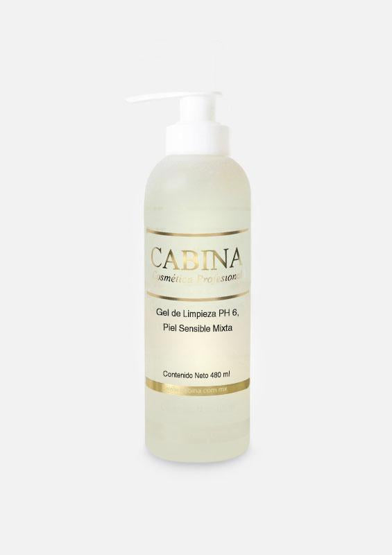 Gel de limpieza pH 6, piel sensible mixta 480 ml.