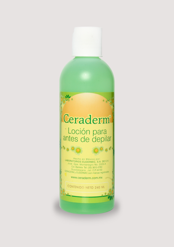Loción para antes de depilar, Ceraderm 240 ml.