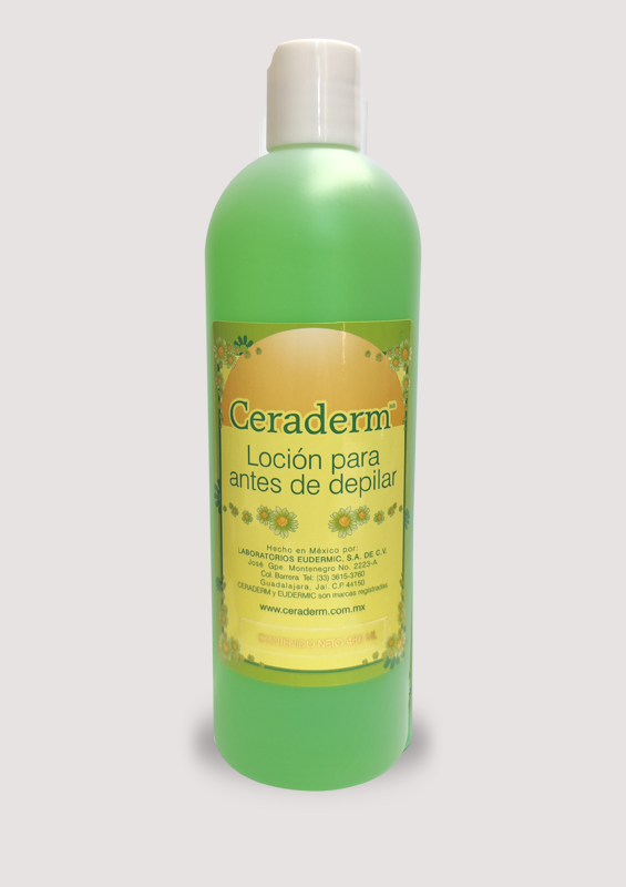 Loción para antes de depilar, Ceraderm 480 ml.